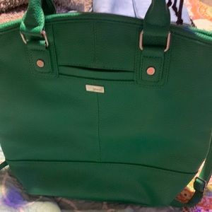 Bright green jewell purse by thirty one